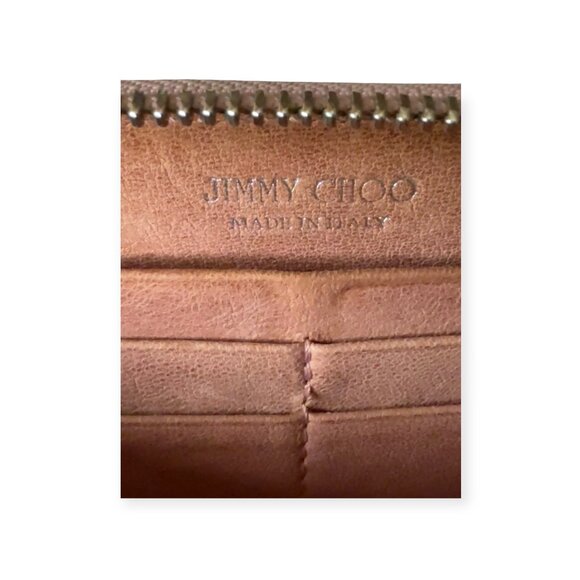 Jimmy Choo Star Stud Brown Leather Zip Wallet | Box & Dustbag - Picture 7 of 7